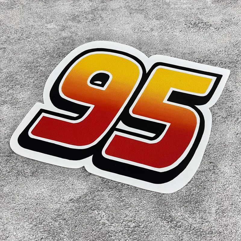 

Желтые Лазерные Автомобильные Наклейки С Номером 95, Водонепроницаемые Виниловые Наклейки Для Авто, Заднее Лобовое Стекло, Окно