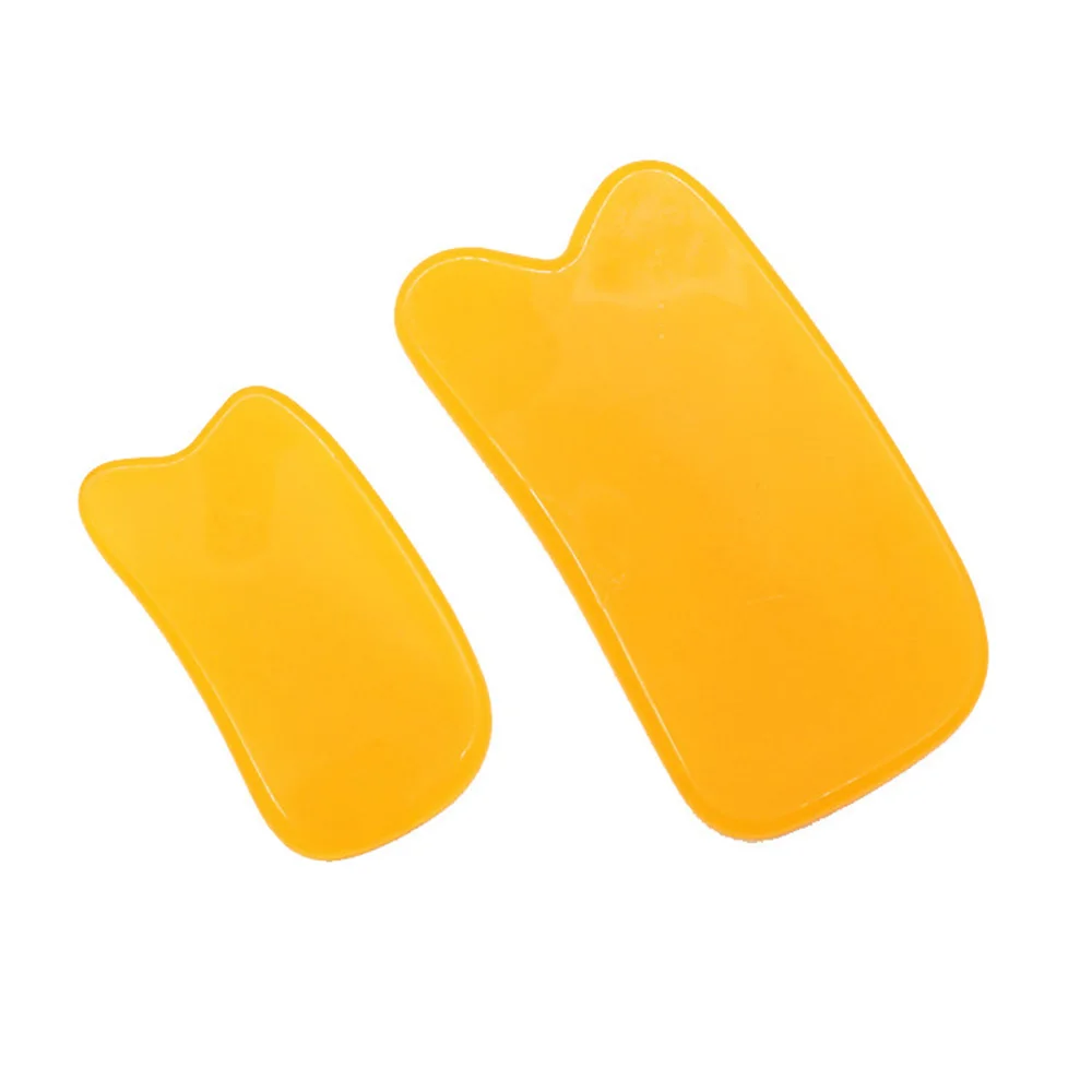 

Yellow Gua Sha Scraper Guasha Board Plastic Scraping Board for Back Face Eye Meridian Beeswax Color Scraping Sheet