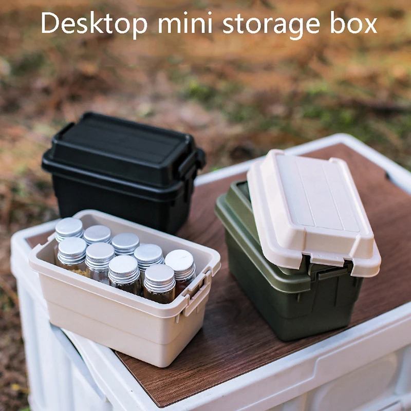 

Multifunctional Outdoor Storage Box 1.1L Portable Napkin Paper Tissue Storage Case Camping Picnic Seasoning Bottle Organizer
