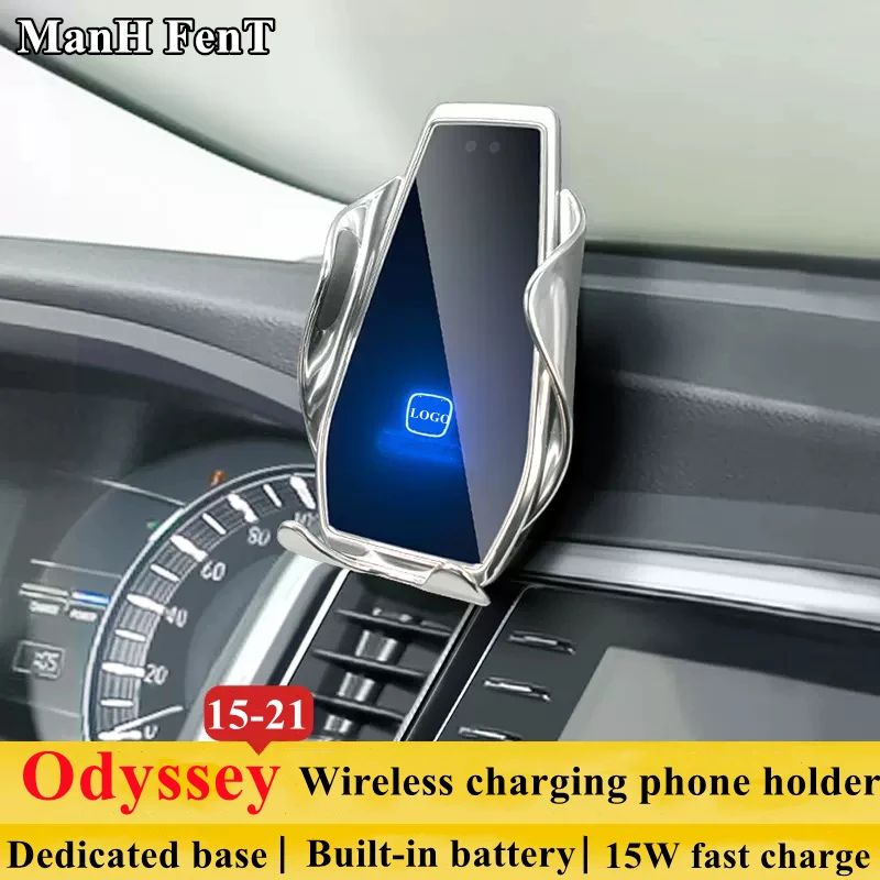 

For 2015-2021 Honda Odyssey Car Phone Holder Air Vent Wireless Charger 360 Rotating Navigation Bracket GPS Support