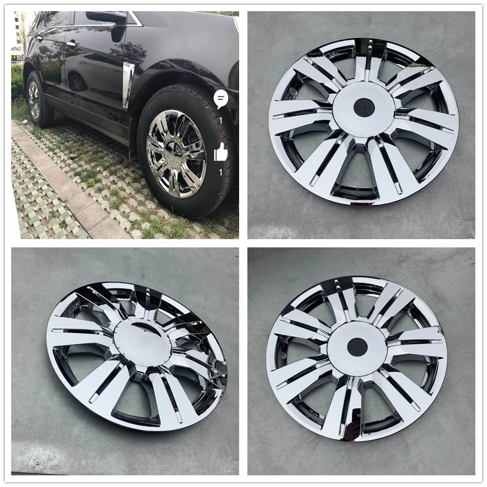 

4 шт., колпачки для ступицы 18 дюймов, колпачки для ступицы колеса, обод для Cadillac SRX 2010-2015, хромированные колпачки для ступицы центрального коле...