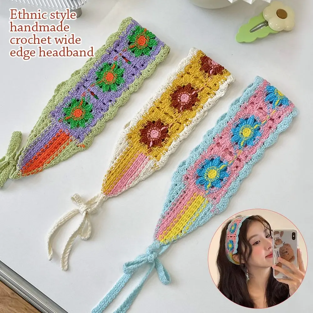 Женский вязаный крючком шарф в стиле ретро