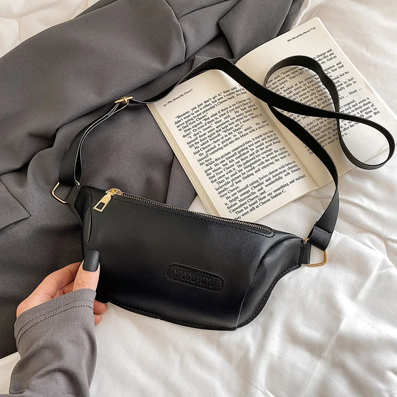 

Women's Bag Trend 2022 Fashion New Waist Belt Bag Bananas Shoulder Bags Leather Designer Chest Bag Female Handbags Shopper Purse