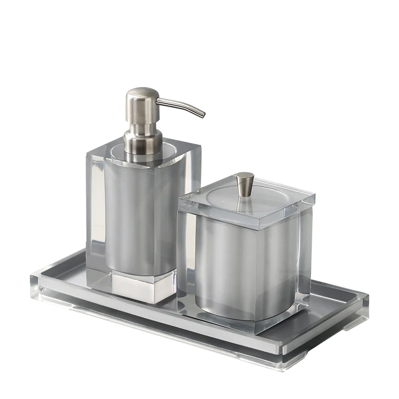

Nordic Resin Empty Lotion Bottle Simple Press Storage Tray Bathroom Decoration Accessories Distributed Home Bathroom Supplies