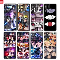 anime naruto eye collection for samsung galaxy s22 s21 s20 ultra plus pro s10 s9 s8 s7 4g 5g soft black phone case funda coque