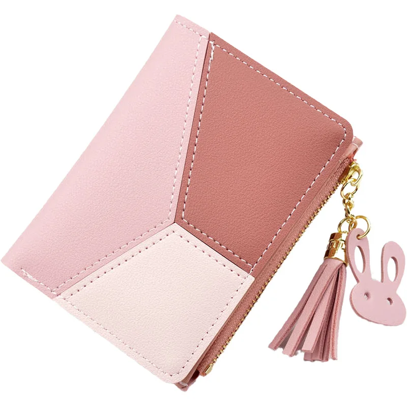 Fashion Wallets Zipper Coin Purse Lady Long Short Purses Handbags Women Clutch Cards Holder PU Leather Moneybag Billfold Wallet