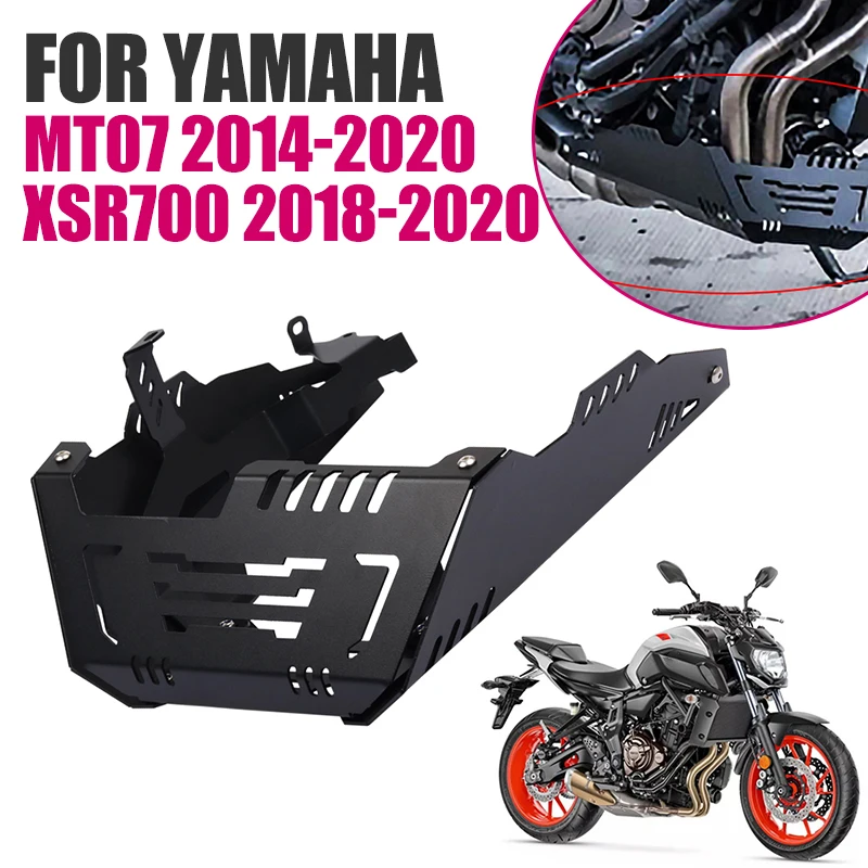 

For Yamaha MT 07 MT07 XSR700 XSR 700 2019 2020 Motorcycle Chassis Skid Plates Under Engine Base Guard Belly Pan Cover Protector