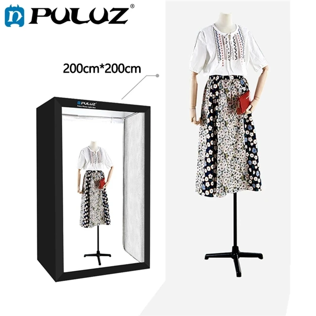 

PULUZ Photo Lightbox Studio Shooting Tent Box Tabletop Shooting Photo Box 200cm Foldable 6 Light Strip Bars 240W 5500K