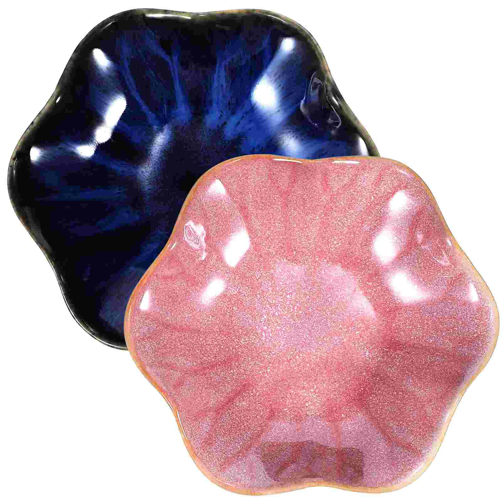 

2 Pcs Trinket Dish Cutlery Trays Ring Pinch Bowls Jewelry Display Decorative Girl Powder Small For Dipping Soy Sauce