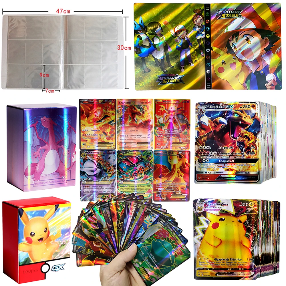 

Cartas Pokemon Español EX GX V Vmax Tag Team Shining Cards With 432 Capacity Card Album