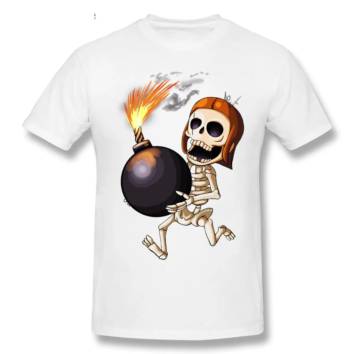 

2021 Fashion Graphic T-shirt Cartoon Anime Funny Skull And Bones Short Sleeve Casual Men O-neck 100% Cotton T shirt Tees Top