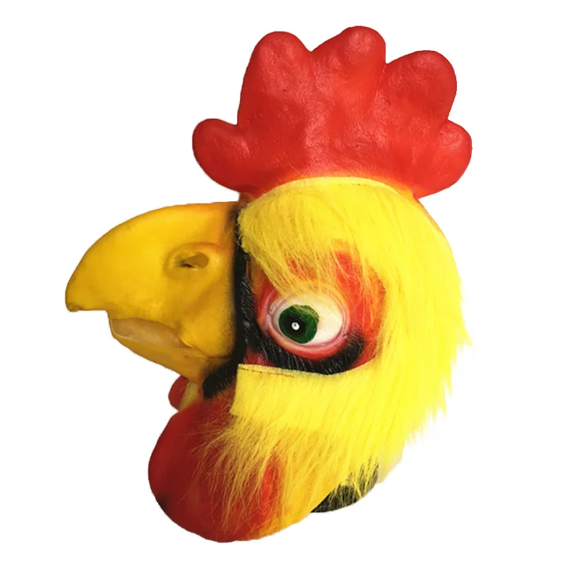 

Creepy Rooster Head Latex Mask Theater Prank Prop Crazy Masks Costume