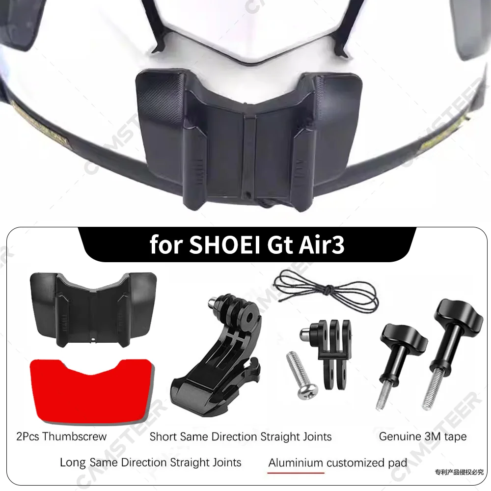 Фото Для SHOEI GT Air 3, изготовленное на заказ алюминиевое крепление на подбородке для GoPro Hero 13 12 11 10 Insta360 X4 X3 Ace pro DJI Action 5pro 4 Camera №3