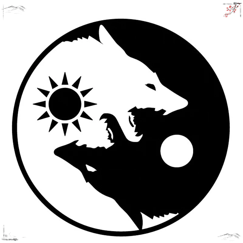 

Крутой волк, Автомобильная наклейка, украшение, модная наклейка, ПВХ мотоциклетная Наклейка 16 см * 16 см