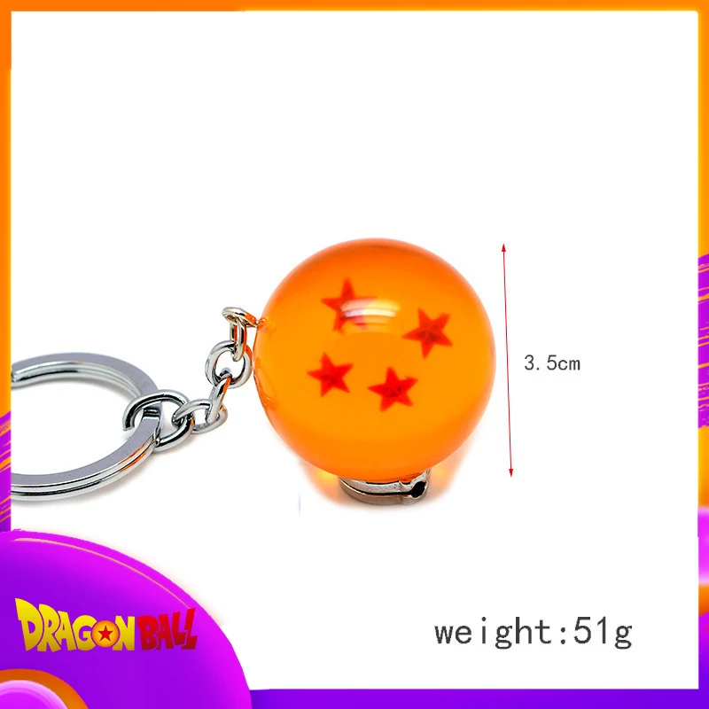 

Anime Dragon Ball 1-7 Stars Goku Shenlong Spherical Cartoon Keybuckle Metal Pendant Keychain Men Car Women Bag Accessories Gift