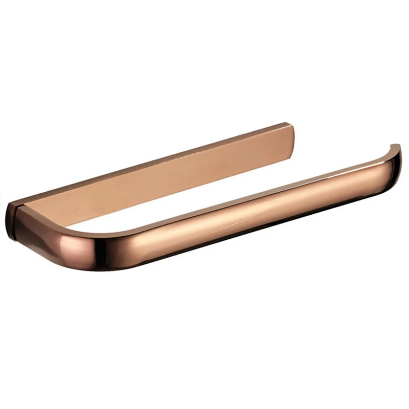 

Rose Gold Simple Brass Towel Ring Towel Bar Bathroom Accessories