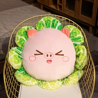 pig doll ground cushion pillow cabbage creativity blankets plush toy decoration home comfort interior computer chair pouf decor