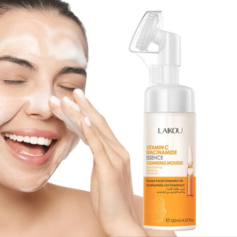 

Foam Face Wash Vitamin C Brightening Foaming Face Cleanser Vitamin C Facial Cleanser Daily Makeup Removal Gentle Refreshing