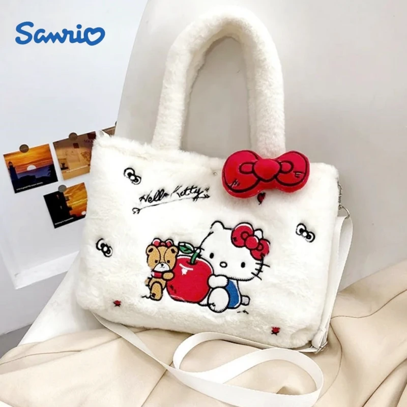 

Sanrio Kawaii Hello Kitty Cinnamoroll My Melody Kuromi плюшевая Сумка-тоут Кукла Плюшевая Bash сумка плюшевая Наплечная Сумка для девочки подарок на день рождения