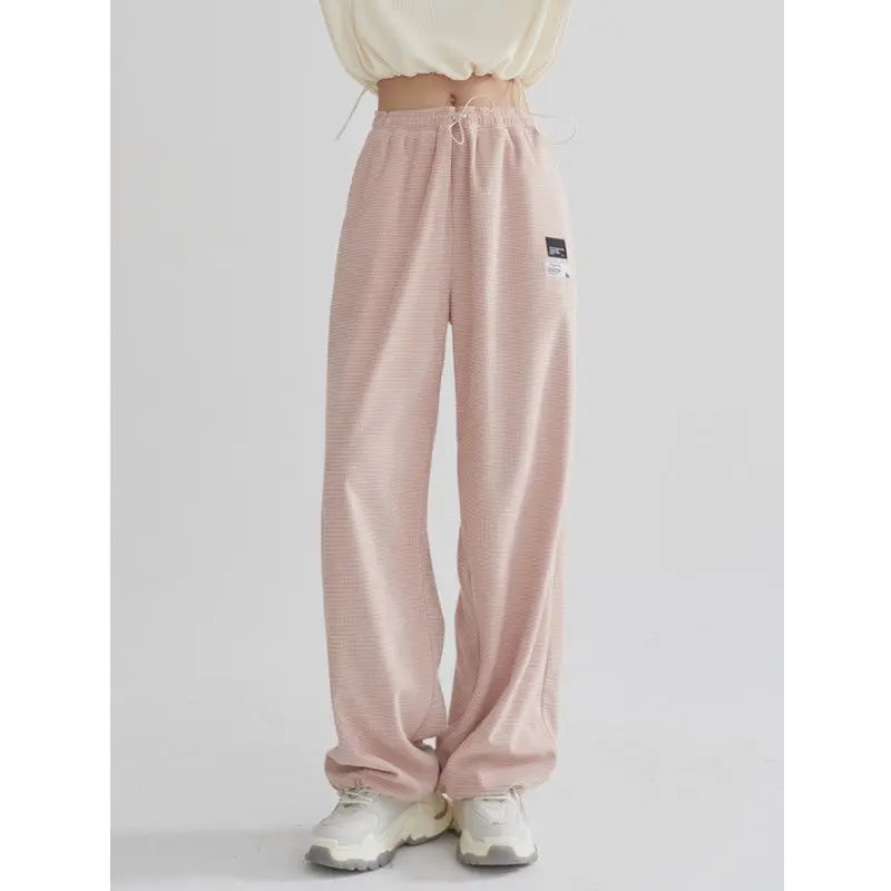 

Waffle Sweatpants Women's 2022 Spring and Summer New Trousers All-match Loose-fitting Casual Pants Trend