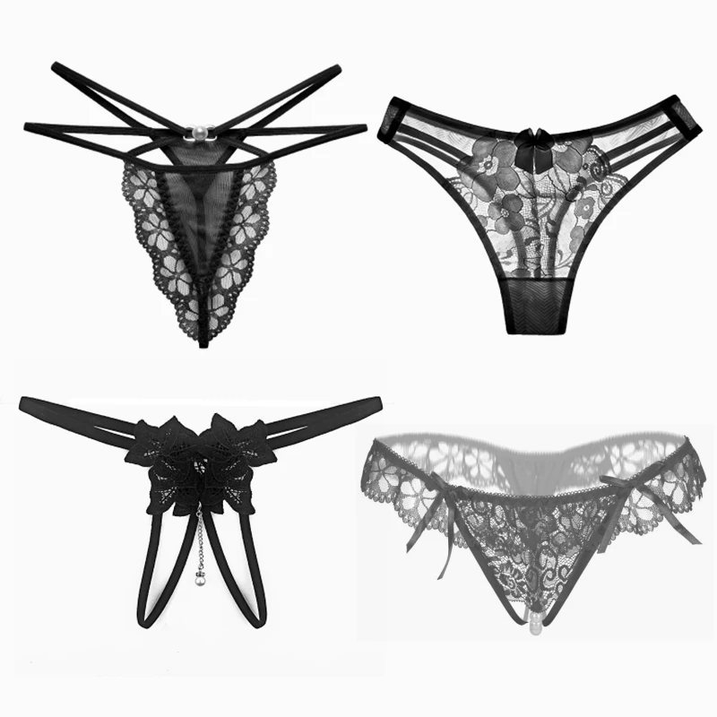 

Сексуальные кружевные трусики с цветочным рисунком, прозрачное нижнее белье, сексуальное женское белье, стринги и G-стринги, тянущиеся трус...