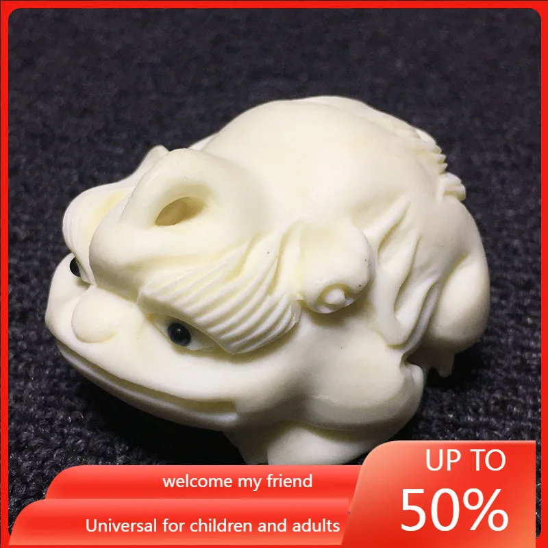 

Ivory Nut Carved Q Version Money Drawing Pi Xiu Bodhi Seeds Coconut Wood Crafts Tea Ornaments Ornaments home decor