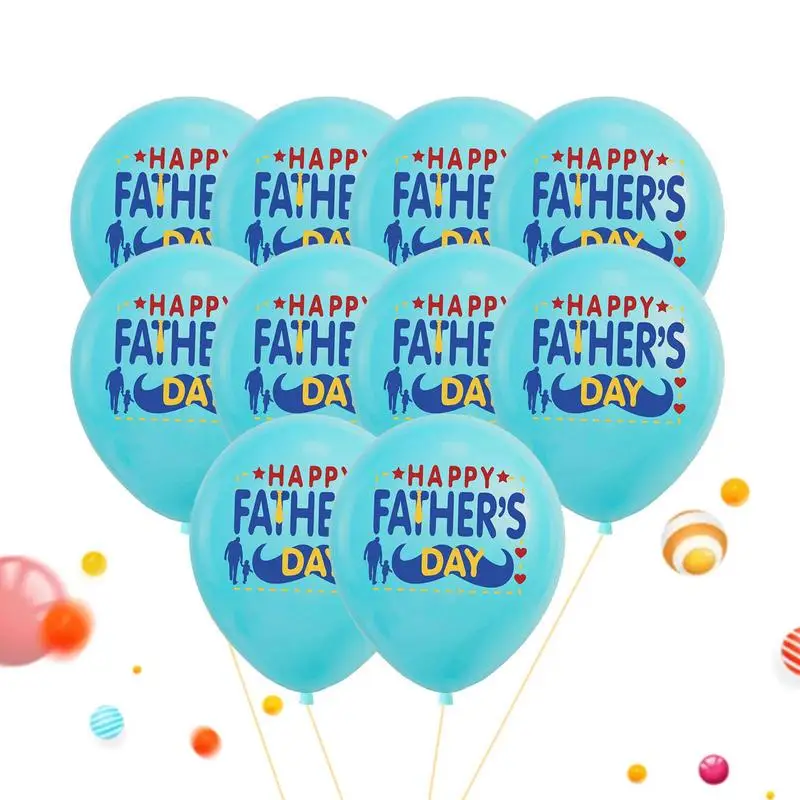 

Party Balloons Celebrating Father's Day Party Supplies Pack Of 10 Happy Father's Day Foil Balloons For Dad Birthday Father's Day
