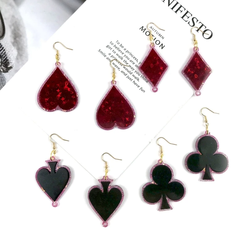 1/4 шт. игральные карты эпоксидная смола форма для литья ювелирных изделий