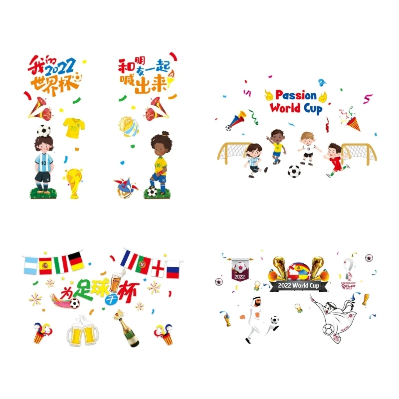 

2022 Football Game Stickers Soccer Stickers Cartoon Graffiti Stickers Decals
