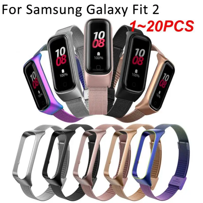 

1 ~ 20 шт. ремешок на запястье для Samsung Galaxy Fit 2 браслет металлический браслет из нержавеющей стали для Samsung Galaxy Fit2 R220 смарт-браслет