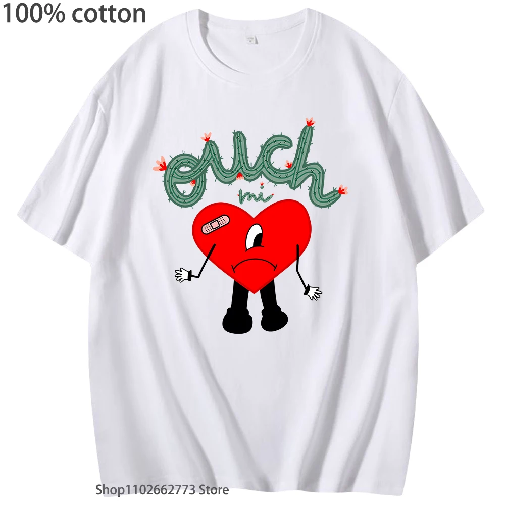 

Kawaii Bad Bunny-Un Verano Sin Ti T-Shirts Women Fashion Casual Cartoon Print Tshirt Short Sleeve Y2k Top Summer 100% Cotton Tee