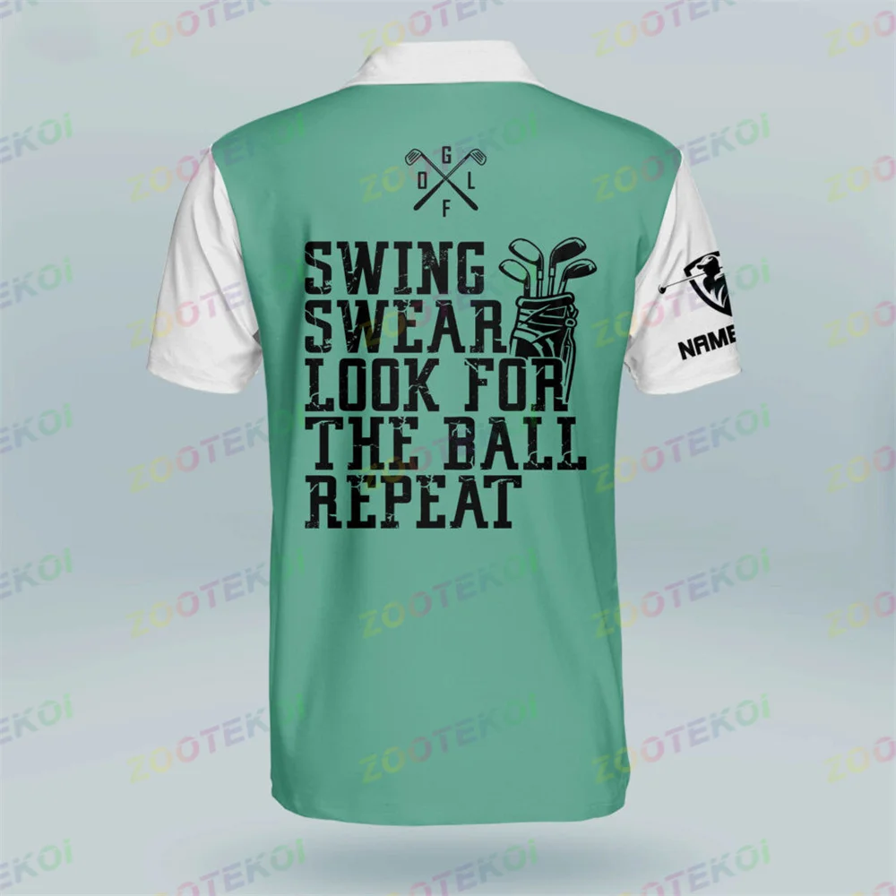 Golf Shirts For Men Outdoor Sport Breathable Lapel Fashion Golf Polo Shirts Short Sleeve Personalized Multifunction Polo T-shirt