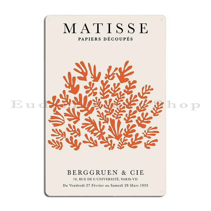 Металлическая вывеска Henri Matisse Flower