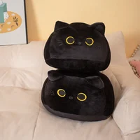 Japanese black cat soft cute cat doll doll cat dumpling pillow pillow plush toy doll кошка клецки подушка
