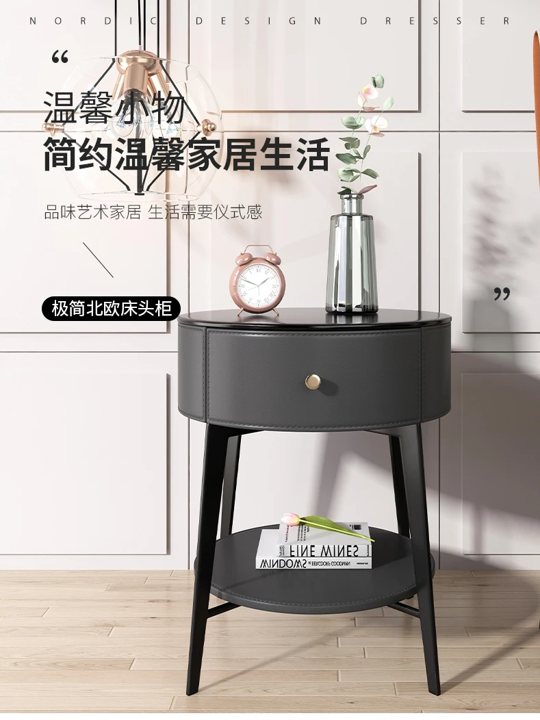 

Современный простой прикроватный шкаф, подсветка, роскошный шкаф для хранения, боковой столик