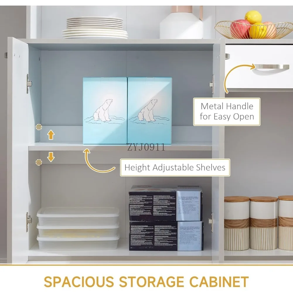 Отдельностоящий буфет 71 дюйм с ящиком кухонные шкафы для хранения вещей кладовая