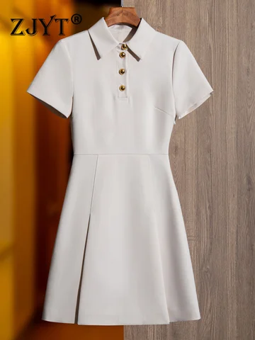 Женское мини-платье ZJYT с коротким рукавом