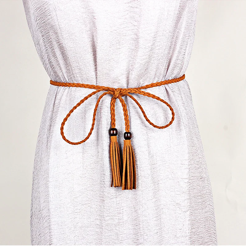 New Waist Chain Woven Tassel Ladies Tassles Belts Waistband Braided Belt Hot Sale Waist Rope Women Decorated Waist Present