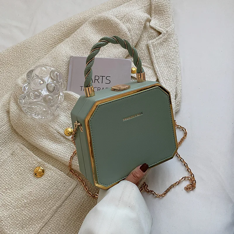 

Luxury Female Portable Mini Handbags Exquisite Box Evening Bags Popular One Shoulder Bags Women's 2022 Trend Tote Messenger