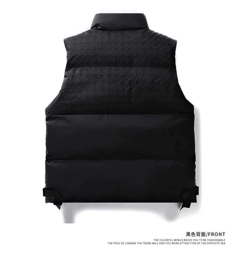 Autumn and Winter Thickened Waistcoat Men's Japanese Tide Brand Warm Vest Down Cotton Vest Couple Style Sleeveless Coat