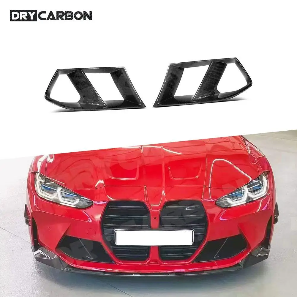 

MP Style Carbon Fiber Front Bumper Lip Air Vent Cover Trim Canards for BMW 3 4 Series G80 G82 G83 M3 M4 2021+