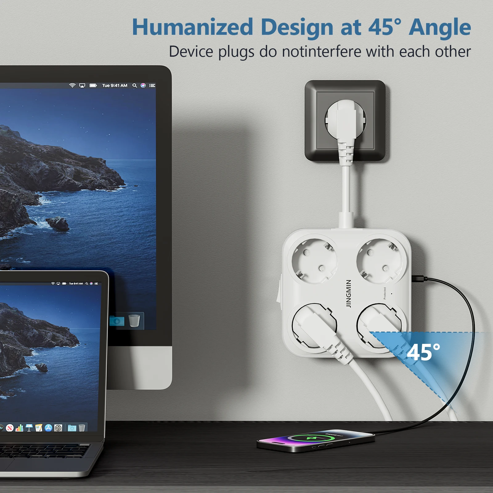 Розетка стандарта ЕС Южной Кореи устройство для быстрой зарядки с 4 розетками