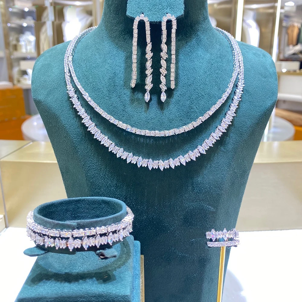 GODKI известный бренд 2 слоя Роскошные африканские Ювелирные наборы для женщин