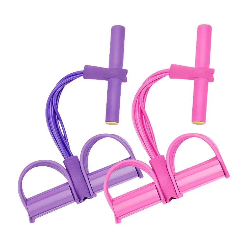 

Yoga Pedal Puller Tension Rope Resistance Band 6-Tube Pedal Ankle Puller Elastic Abdominal Exerciser Pedal Booster Body Shaper