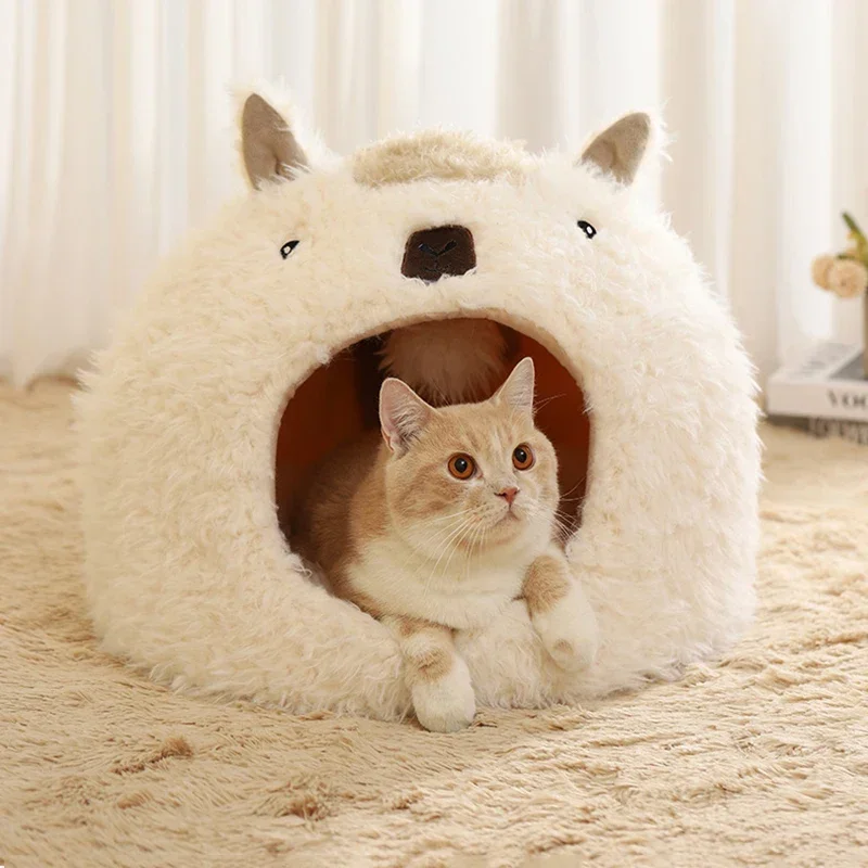 

Winter Cozy Pet House Dogs Soft Nest Kennel Sleeping Cave Cat Dog Puppy Warm Thickening Tents Bed Nest For Small Dogs Cats