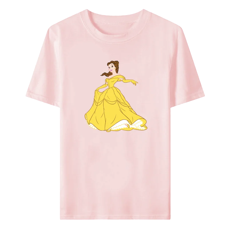 

Disney T-Shirt Women's White Creative Print T-Shirt Alice in Wonderland T-Shirt Comfortable Beautiful Simple