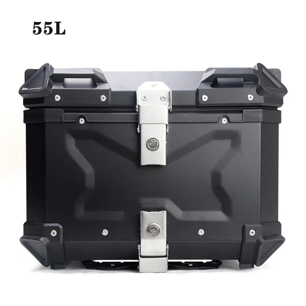 Верхний чехол для мотоцикла универсальный алюминиевый задний багажник 55 л