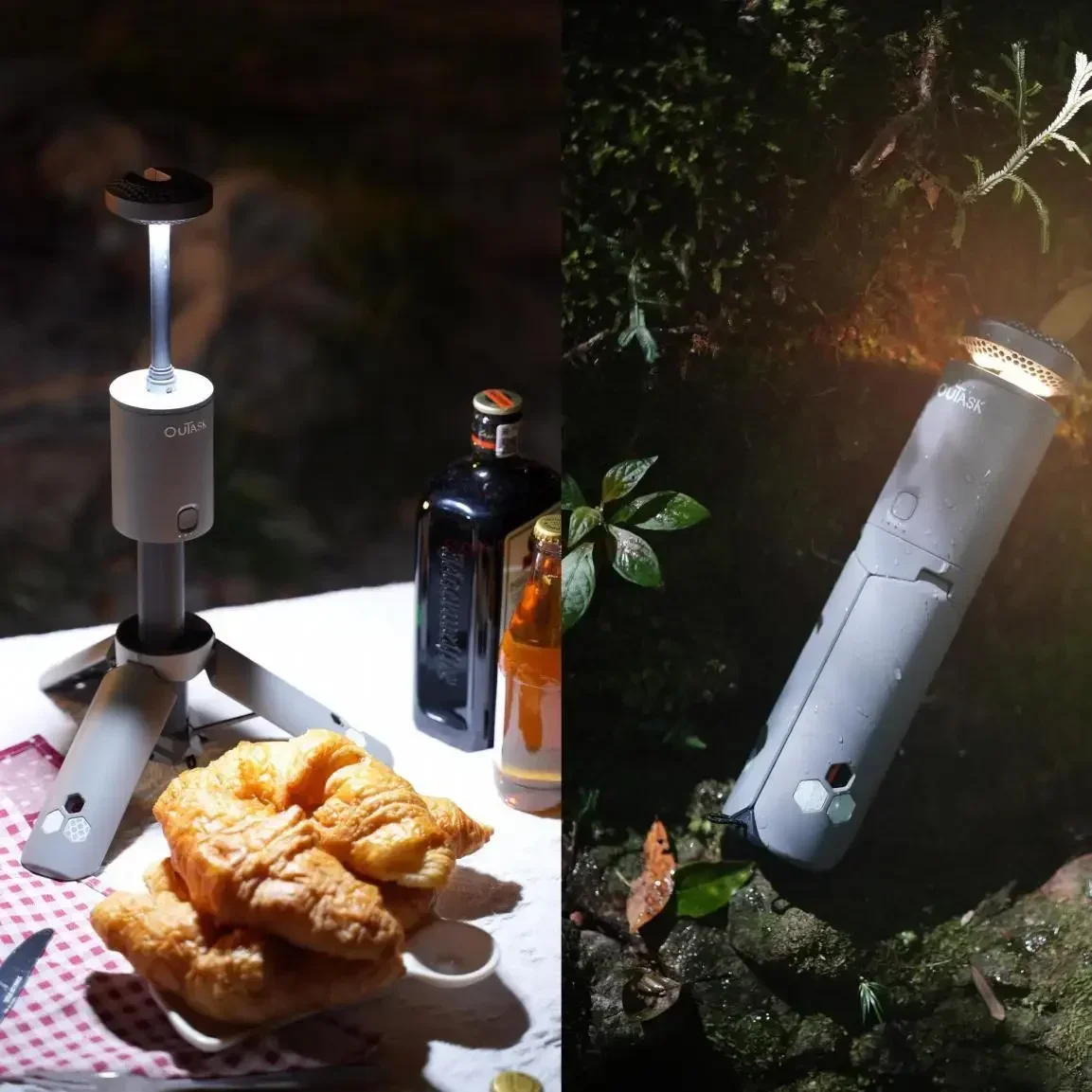 Телескопический фонарь Outask универсальный туристический для кемпинга