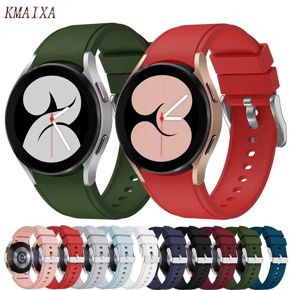 

Strap For Samsung Galaxy Watch 4 classic 46mm 42mm smartwatch Silicone Ridge Sport Bracelet Galaxy Watch 4 44mm 40mm band