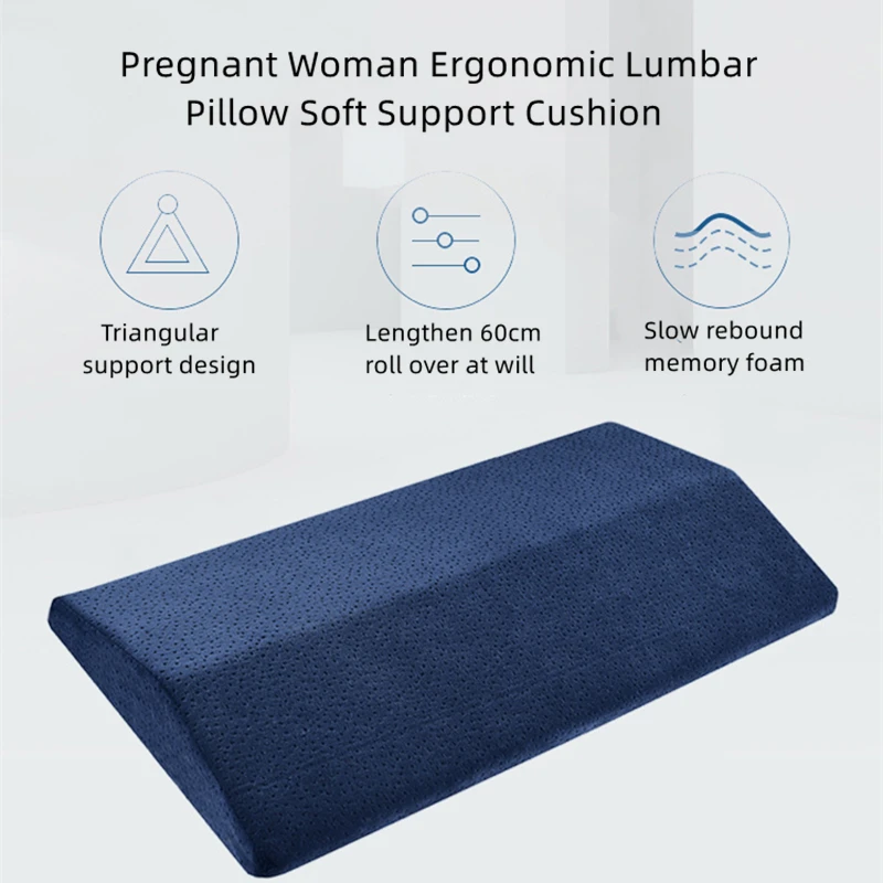 

Pregnant Waist Pillow Bamboo Charcoal Slow Rebound Orthopedic Memory Foam Sleep Back Pillow Wedge Side Sleep Health Pillow 60x30